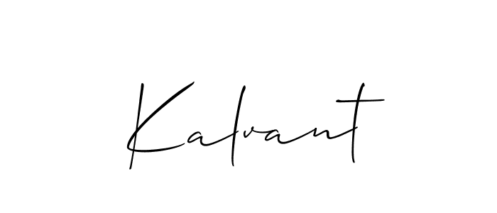 Design your own signature with our free online signature maker. With this signature software, you can create a handwritten (Allison_Script) signature for name Kalvant. Kalvant signature style 2 images and pictures png
