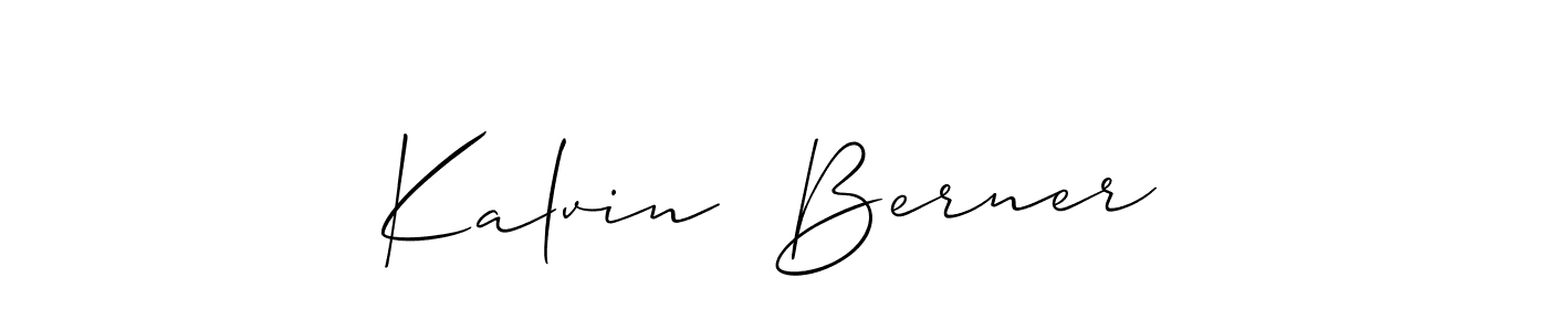You should practise on your own different ways (Allison_Script) to write your name (Kalvin  Berner) in signature. don't let someone else do it for you. Kalvin  Berner signature style 2 images and pictures png
