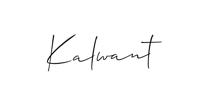 Make a beautiful signature design for name Kalwant. With this signature (Allison_Script) style, you can create a handwritten signature for free. Kalwant signature style 2 images and pictures png