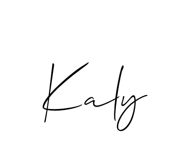 Kaly stylish signature style. Best Handwritten Sign (Allison_Script) for my name. Handwritten Signature Collection Ideas for my name Kaly. Kaly signature style 2 images and pictures png
