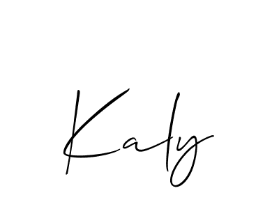 Also we have Kaly name is the best signature style. Create professional handwritten signature collection using Allison_Script autograph style. Kaly signature style 2 images and pictures png