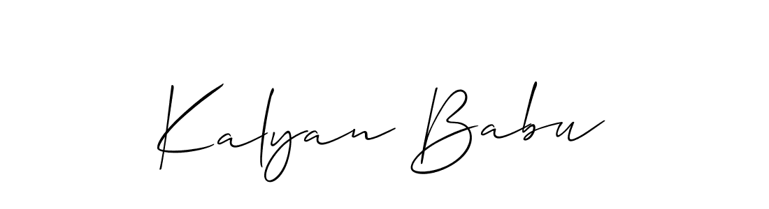 Create a beautiful signature design for name Kalyan Babu. With this signature (Allison_Script) fonts, you can make a handwritten signature for free. Kalyan Babu signature style 2 images and pictures png