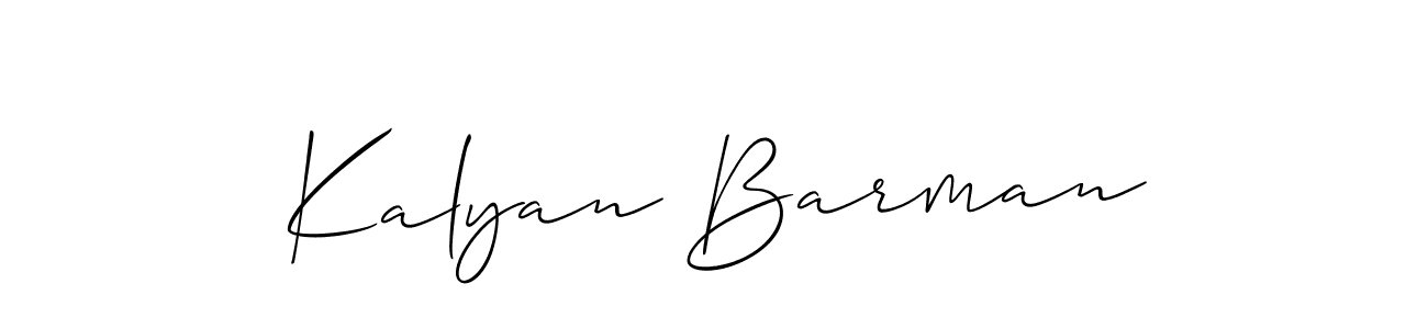 The best way (Allison_Script) to make a short signature is to pick only two or three words in your name. The name Kalyan Barman include a total of six letters. For converting this name. Kalyan Barman signature style 2 images and pictures png