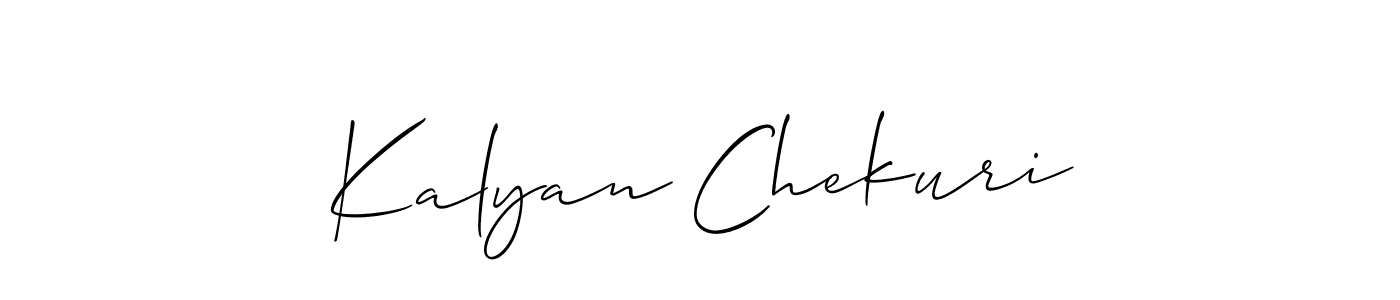 Design your own signature with our free online signature maker. With this signature software, you can create a handwritten (Allison_Script) signature for name Kalyan Chekuri. Kalyan Chekuri signature style 2 images and pictures png