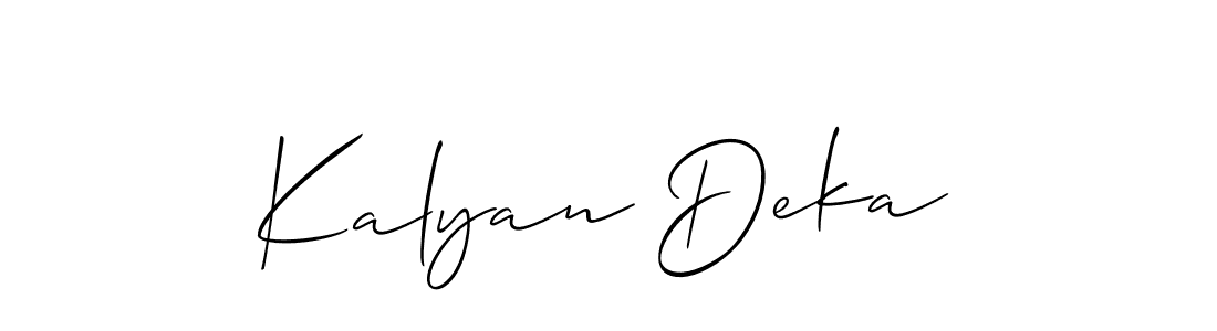 This is the best signature style for the Kalyan Deka name. Also you like these signature font (Allison_Script). Mix name signature. Kalyan Deka signature style 2 images and pictures png