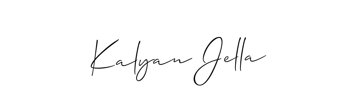Similarly Allison_Script is the best handwritten signature design. Signature creator online .You can use it as an online autograph creator for name Kalyan Jella. Kalyan Jella signature style 2 images and pictures png