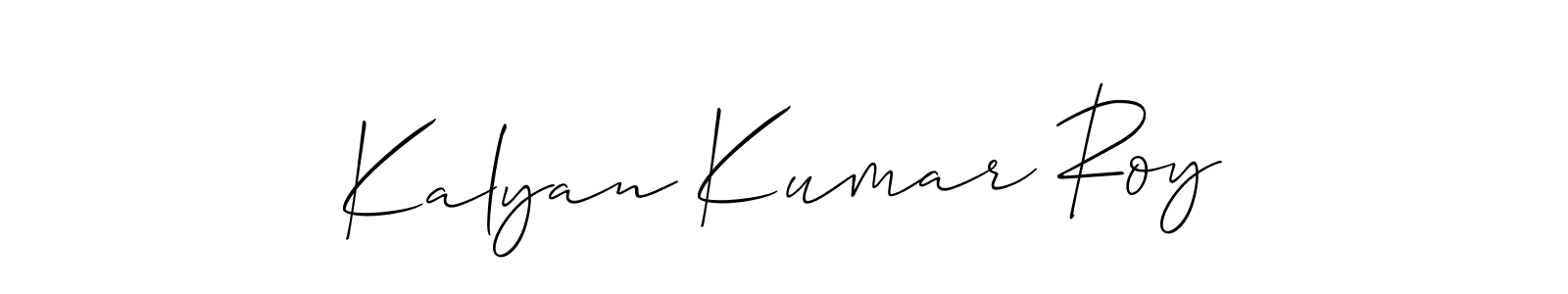 How to make Kalyan Kumar Roy name signature. Use Allison_Script style for creating short signs online. This is the latest handwritten sign. Kalyan Kumar Roy signature style 2 images and pictures png