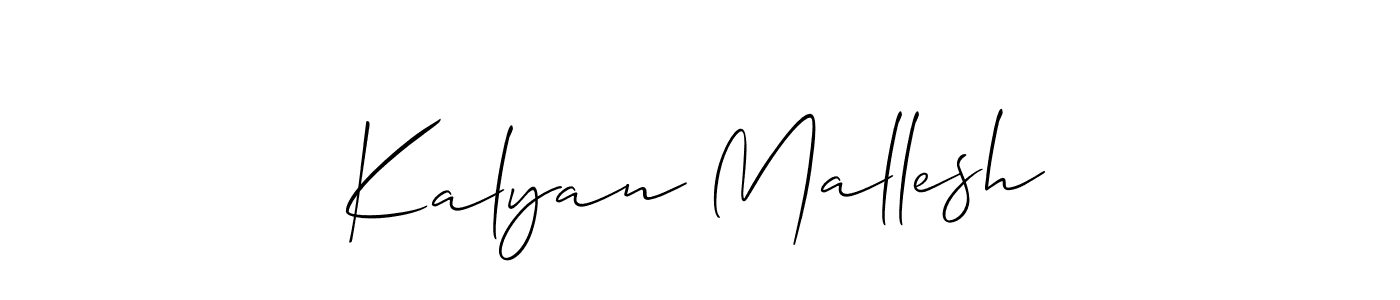 Kalyan Mallesh stylish signature style. Best Handwritten Sign (Allison_Script) for my name. Handwritten Signature Collection Ideas for my name Kalyan Mallesh. Kalyan Mallesh signature style 2 images and pictures png