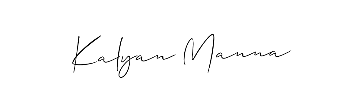Make a beautiful signature design for name Kalyan Manna. With this signature (Allison_Script) style, you can create a handwritten signature for free. Kalyan Manna signature style 2 images and pictures png