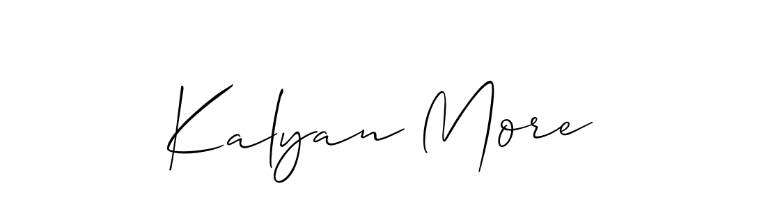 How to make Kalyan More name signature. Use Allison_Script style for creating short signs online. This is the latest handwritten sign. Kalyan More signature style 2 images and pictures png