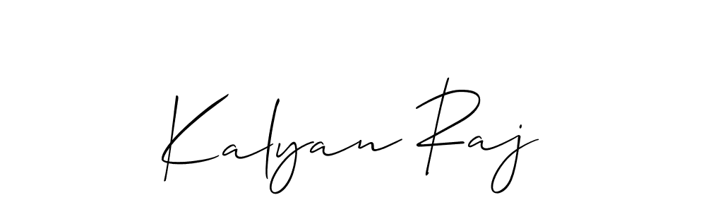 Make a beautiful signature design for name Kalyan Raj. With this signature (Allison_Script) style, you can create a handwritten signature for free. Kalyan Raj signature style 2 images and pictures png