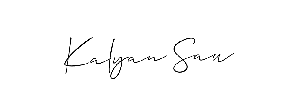 How to make Kalyan Sau signature? Allison_Script is a professional autograph style. Create handwritten signature for Kalyan Sau name. Kalyan Sau signature style 2 images and pictures png