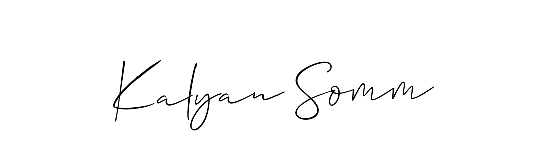 Also we have Kalyan Somm name is the best signature style. Create professional handwritten signature collection using Allison_Script autograph style. Kalyan Somm signature style 2 images and pictures png