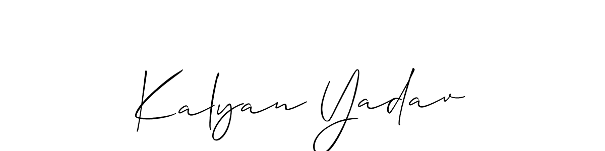 How to make Kalyan Yadav name signature. Use Allison_Script style for creating short signs online. This is the latest handwritten sign. Kalyan Yadav signature style 2 images and pictures png