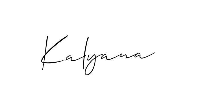 Also we have Kalyana name is the best signature style. Create professional handwritten signature collection using Allison_Script autograph style. Kalyana signature style 2 images and pictures png