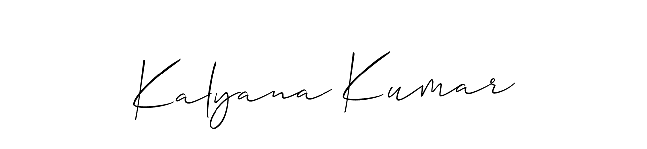 It looks lik you need a new signature style for name Kalyana Kumar. Design unique handwritten (Allison_Script) signature with our free signature maker in just a few clicks. Kalyana Kumar signature style 2 images and pictures png