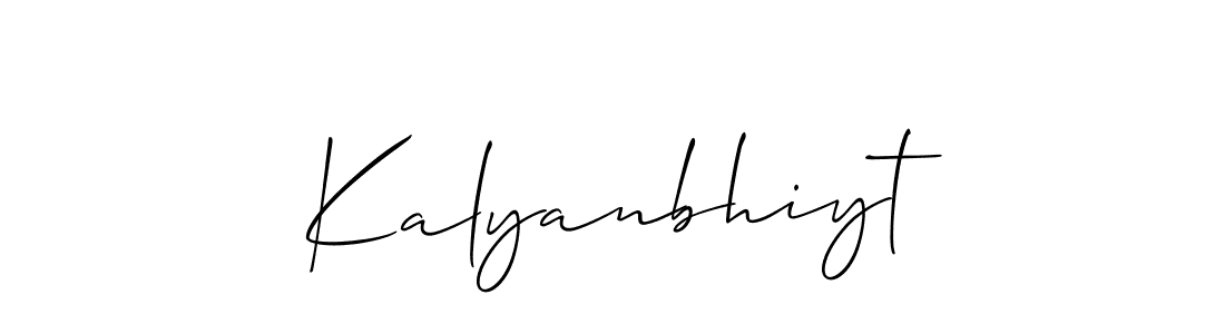 You should practise on your own different ways (Allison_Script) to write your name (Kalyanbhiyt) in signature. don't let someone else do it for you. Kalyanbhiyt signature style 2 images and pictures png