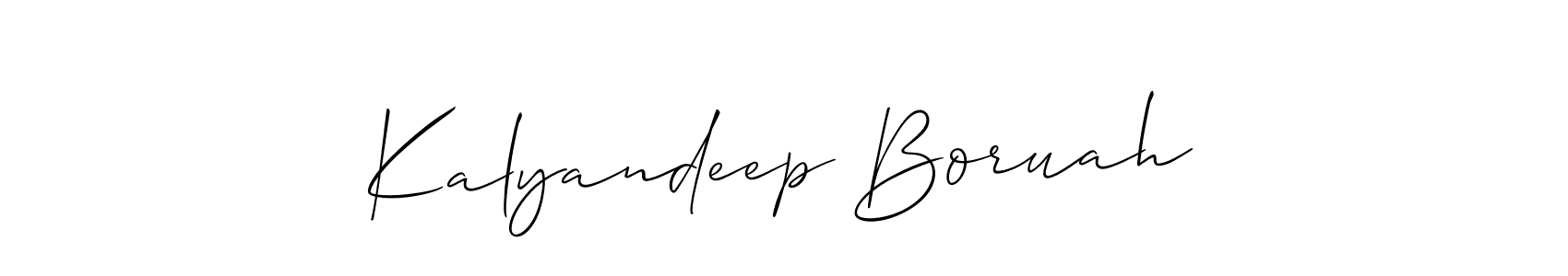 You should practise on your own different ways (Allison_Script) to write your name (Kalyandeep Boruah) in signature. don't let someone else do it for you. Kalyandeep Boruah signature style 2 images and pictures png