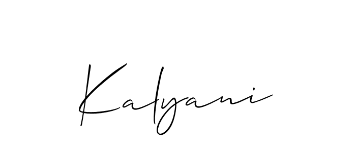 Kalyani stylish signature style. Best Handwritten Sign (Allison_Script) for my name. Handwritten Signature Collection Ideas for my name Kalyani. Kalyani signature style 2 images and pictures png