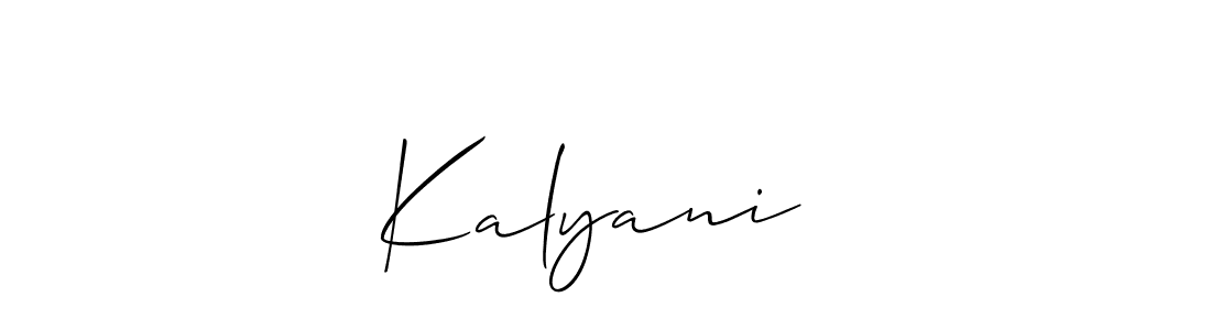 How to Draw Kalyani ✨ signature style? Allison_Script is a latest design signature styles for name Kalyani ✨. Kalyani ✨ signature style 2 images and pictures png