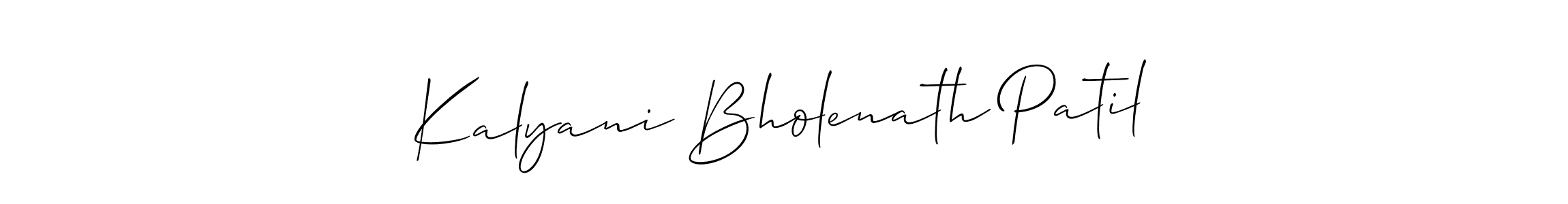 Design your own signature with our free online signature maker. With this signature software, you can create a handwritten (Allison_Script) signature for name Kalyani Bholenath Patil. Kalyani Bholenath Patil signature style 2 images and pictures png