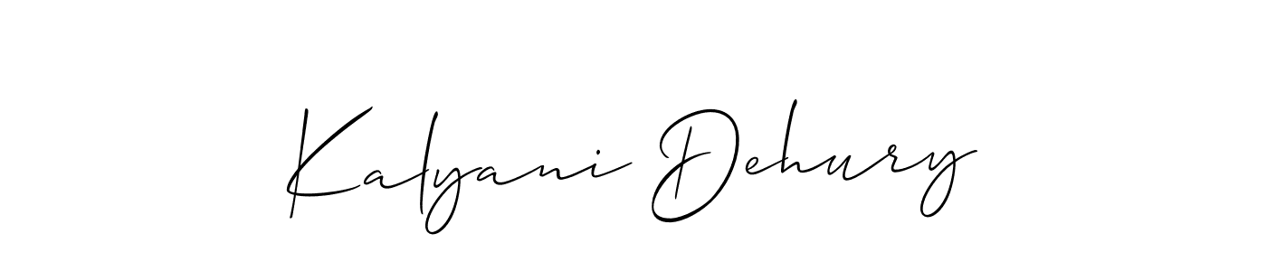 Allison_Script is a professional signature style that is perfect for those who want to add a touch of class to their signature. It is also a great choice for those who want to make their signature more unique. Get Kalyani Dehury name to fancy signature for free. Kalyani Dehury signature style 2 images and pictures png