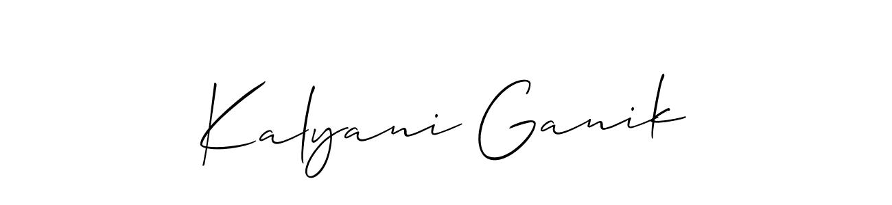 See photos of Kalyani Ganik official signature by Spectra . Check more albums & portfolios. Read reviews & check more about Allison_Script font. Kalyani Ganik signature style 2 images and pictures png