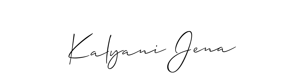 Make a short Kalyani Jena signature style. Manage your documents anywhere anytime using Allison_Script. Create and add eSignatures, submit forms, share and send files easily. Kalyani Jena signature style 2 images and pictures png