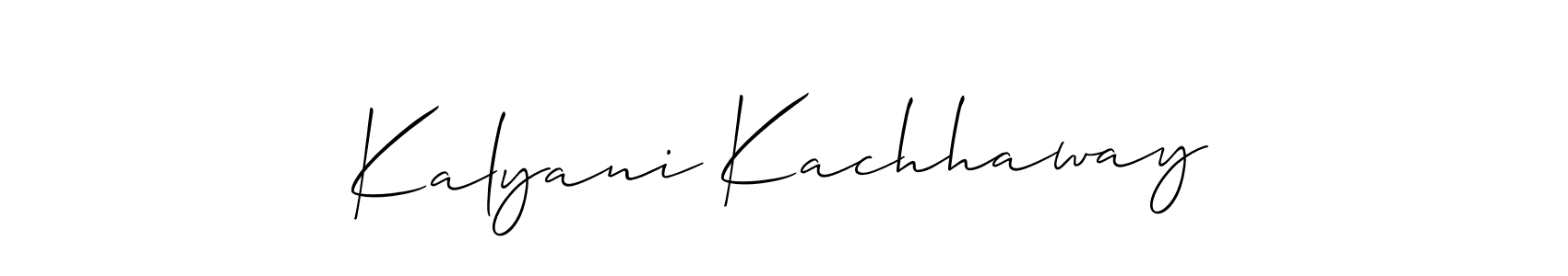Also we have Kalyani Kachhaway name is the best signature style. Create professional handwritten signature collection using Allison_Script autograph style. Kalyani Kachhaway signature style 2 images and pictures png