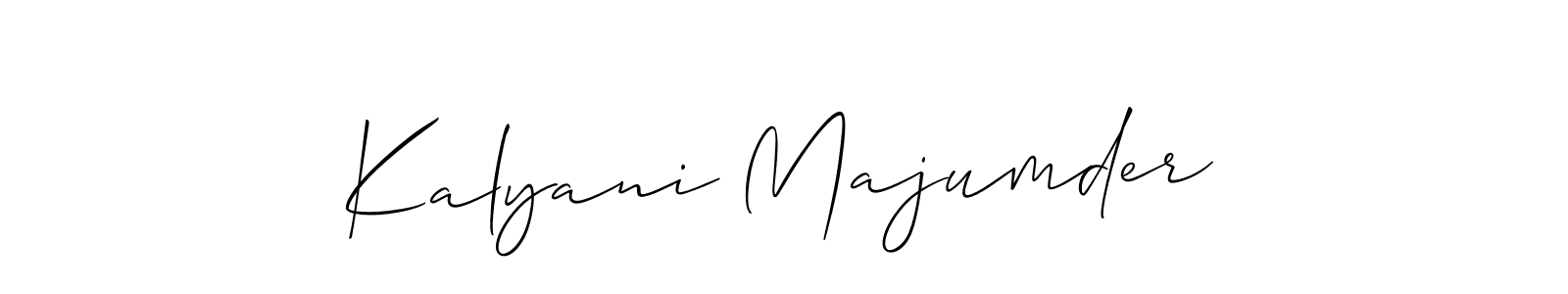 Make a beautiful signature design for name Kalyani Majumder. With this signature (Allison_Script) style, you can create a handwritten signature for free. Kalyani Majumder signature style 2 images and pictures png