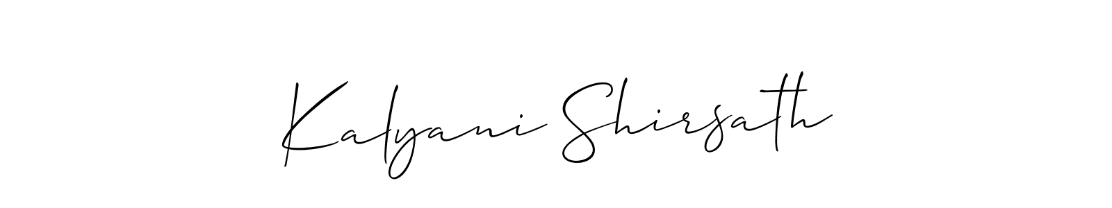 Also we have Kalyani Shirsath name is the best signature style. Create professional handwritten signature collection using Allison_Script autograph style. Kalyani Shirsath signature style 2 images and pictures png