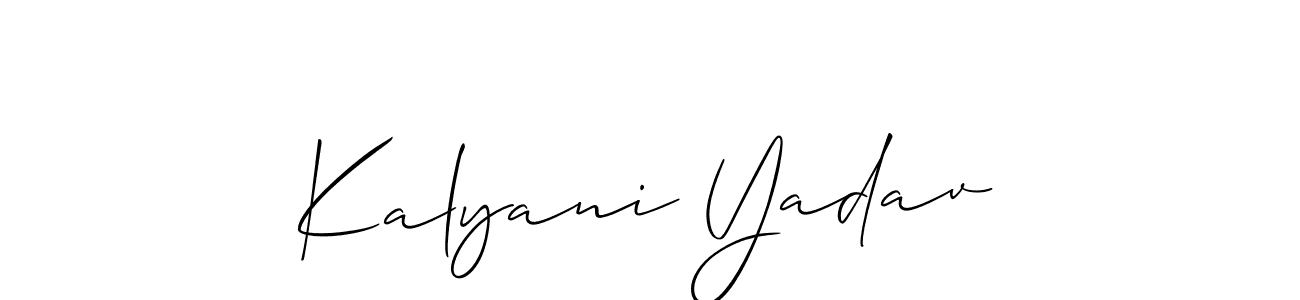 How to make Kalyani Yadav signature? Allison_Script is a professional autograph style. Create handwritten signature for Kalyani Yadav name. Kalyani Yadav signature style 2 images and pictures png