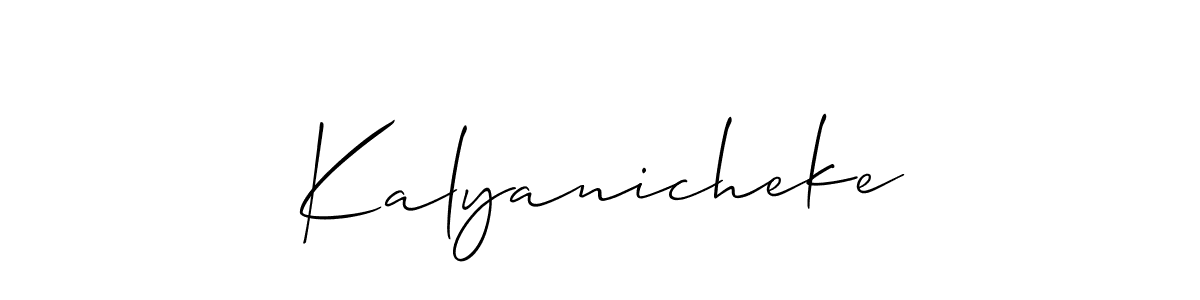 Kalyanicheke stylish signature style. Best Handwritten Sign (Allison_Script) for my name. Handwritten Signature Collection Ideas for my name Kalyanicheke. Kalyanicheke signature style 2 images and pictures png