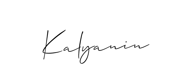 Create a beautiful signature design for name Kalyanin. With this signature (Allison_Script) fonts, you can make a handwritten signature for free. Kalyanin signature style 2 images and pictures png