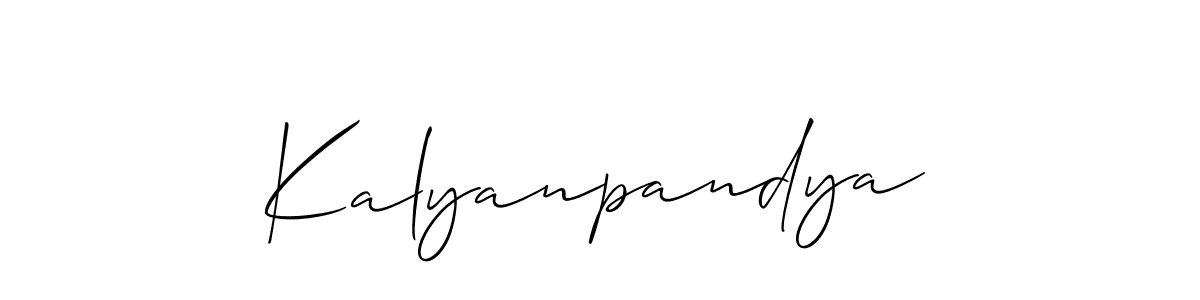 Design your own signature with our free online signature maker. With this signature software, you can create a handwritten (Allison_Script) signature for name Kalyanpandya. Kalyanpandya signature style 2 images and pictures png