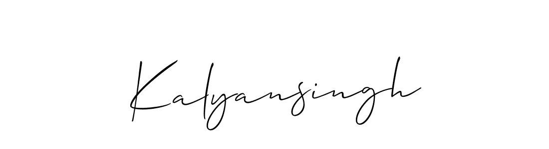 Design your own signature with our free online signature maker. With this signature software, you can create a handwritten (Allison_Script) signature for name Kalyansingh. Kalyansingh signature style 2 images and pictures png