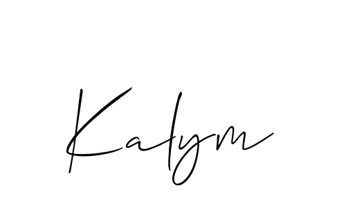 How to make Kalym name signature. Use Allison_Script style for creating short signs online. This is the latest handwritten sign. Kalym signature style 2 images and pictures png