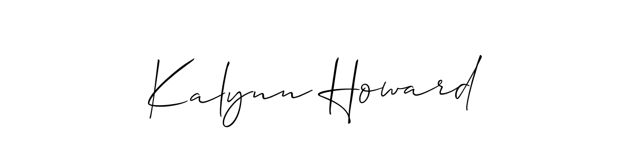 The best way (Allison_Script) to make a short signature is to pick only two or three words in your name. The name Kalynn Howard include a total of six letters. For converting this name. Kalynn Howard signature style 2 images and pictures png