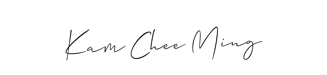Make a beautiful signature design for name Kam Chee Ming. With this signature (Allison_Script) style, you can create a handwritten signature for free. Kam Chee Ming signature style 2 images and pictures png