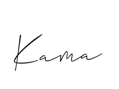 Create a beautiful signature design for name Kama. With this signature (Allison_Script) fonts, you can make a handwritten signature for free. Kama signature style 2 images and pictures png