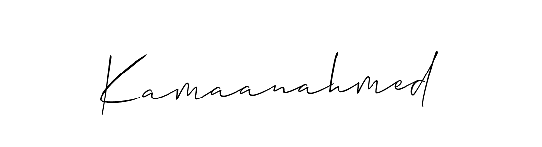 Make a beautiful signature design for name Kamaanahmed. With this signature (Allison_Script) style, you can create a handwritten signature for free. Kamaanahmed signature style 2 images and pictures png