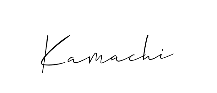 You should practise on your own different ways (Allison_Script) to write your name (Kamachi) in signature. don't let someone else do it for you. Kamachi signature style 2 images and pictures png