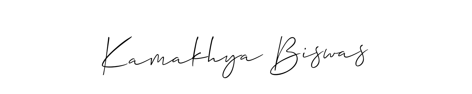 Use a signature maker to create a handwritten signature online. With this signature software, you can design (Allison_Script) your own signature for name Kamakhya Biswas. Kamakhya Biswas signature style 2 images and pictures png