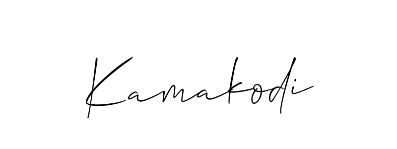 Also we have Kamakodi name is the best signature style. Create professional handwritten signature collection using Allison_Script autograph style. Kamakodi signature style 2 images and pictures png