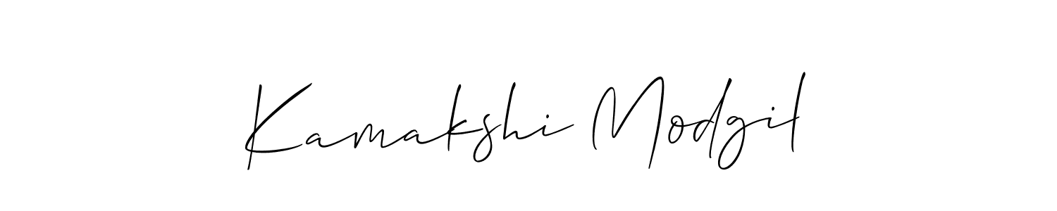 How to make Kamakshi Modgil name signature. Use Allison_Script style for creating short signs online. This is the latest handwritten sign. Kamakshi Modgil signature style 2 images and pictures png