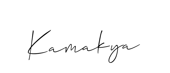 How to make Kamakya signature? Allison_Script is a professional autograph style. Create handwritten signature for Kamakya name. Kamakya signature style 2 images and pictures png