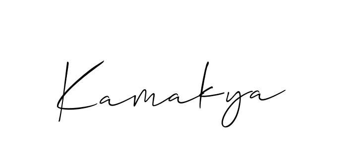 Use a signature maker to create a handwritten signature online. With this signature software, you can design (Allison_Script) your own signature for name Kamakya. Kamakya signature style 2 images and pictures png