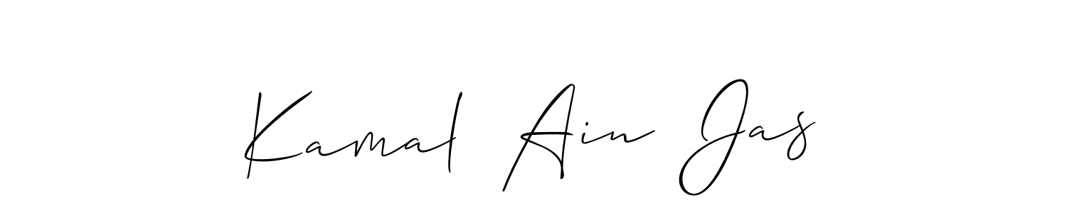 if you are searching for the best signature style for your name Kamal  Ain  Jas. so please give up your signature search. here we have designed multiple signature styles  using Allison_Script. Kamal  Ain  Jas signature style 2 images and pictures png