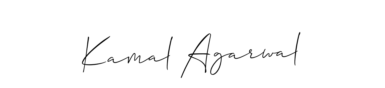 Create a beautiful signature design for name Kamal Agarwal. With this signature (Allison_Script) fonts, you can make a handwritten signature for free. Kamal Agarwal signature style 2 images and pictures png