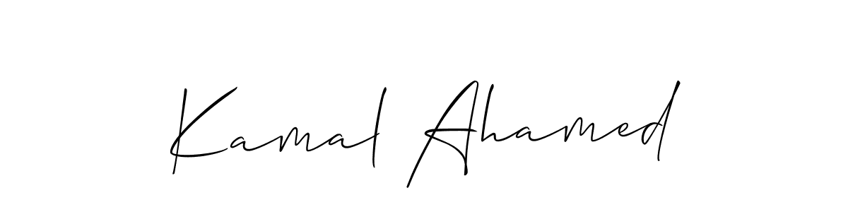 Allison_Script is a professional signature style that is perfect for those who want to add a touch of class to their signature. It is also a great choice for those who want to make their signature more unique. Get Kamal Ahamed name to fancy signature for free. Kamal Ahamed signature style 2 images and pictures png